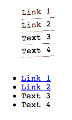 screenshot of the HTML on the left